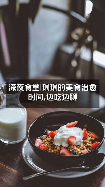 抖音回笼觉教主琳琳(助眠)视频封面:深夜食堂|琳琳的美食治愈时间,边吃边聊